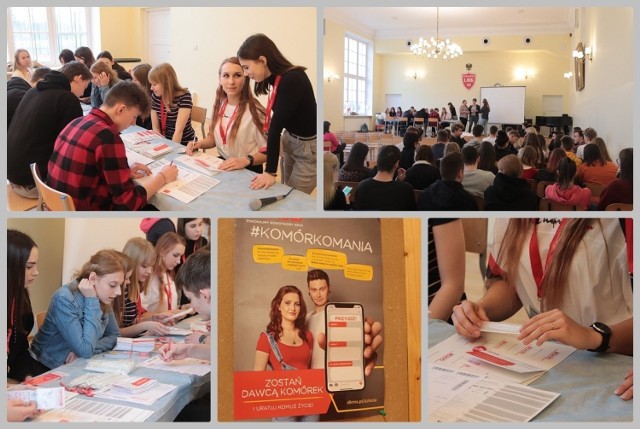 Aula III Liceum Ogólnokształcącego im. M. Konopnickiej. W środę trzynastu uczniów wpisało się na listę potencjalnych dawców szpiku kostnego. To efekt akcji zorganizowanej przez DKMS, a zarazem kolejna grupa ludzi, którzy mogą uratować życie chorych na białaczkę.