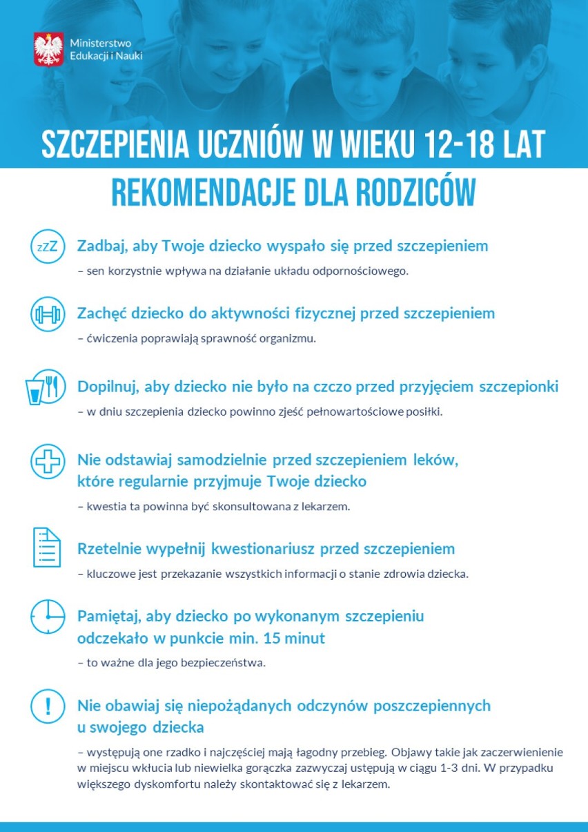 Szczepienia dzieci przeciw COVID-19 w rawickim punkcie szczepień w szkole podstawowej. Jak zapisać swoje dziecko?