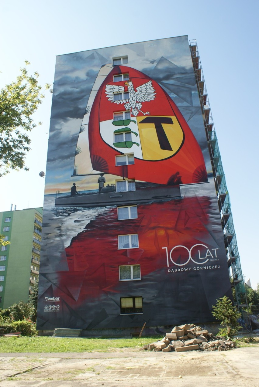 Tak wygląda nowy mural na bloku przy ul. Kosmonautów 1