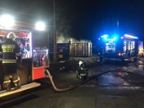 Nocny pożar kontenerów z makulaturą w Nowym Tomyślu [ZDJĘCIA]