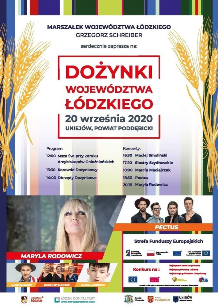 Dożynki Wojewódzkie 2020 odbędą się w niedzielę 20 września...
