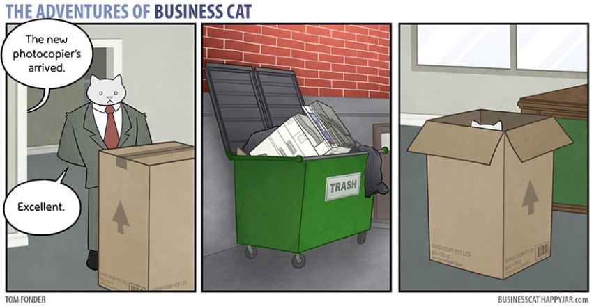 Wyobraźcie sobie, że szefem waszej firmy jest kot. To nie byłaby dobra sytuacja. Oto dowody