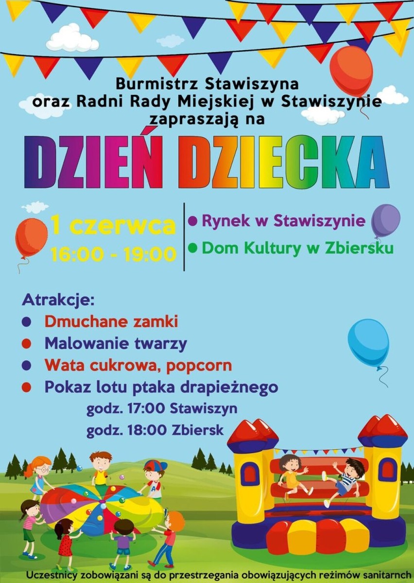 Gmina i Miasto Stawiszyn organizują Dzień Dziecka. Atrakcji nie zabraknie