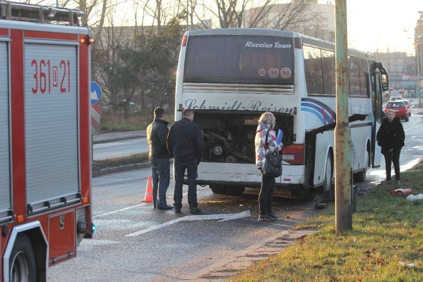 Legnica: Spalił się rosyjski autokar