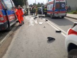 Wypadek w Tarnowie Opolskim. Kobieta w BMW uderzyła w dwa auta