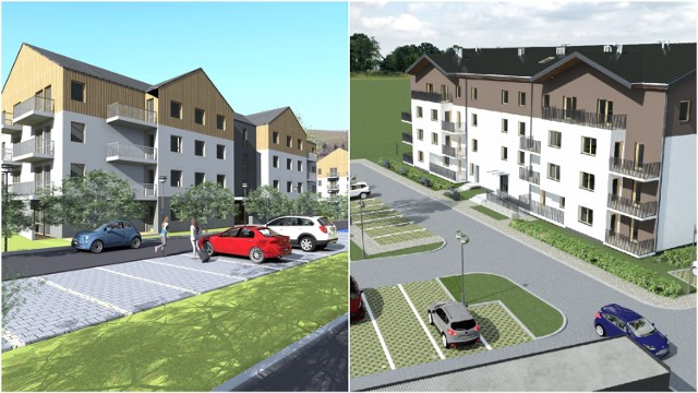 SIM Małopolska ogłosiło przetargi na budowę bloków w Siedliskach (z lewej) i Wierzchosławicach.