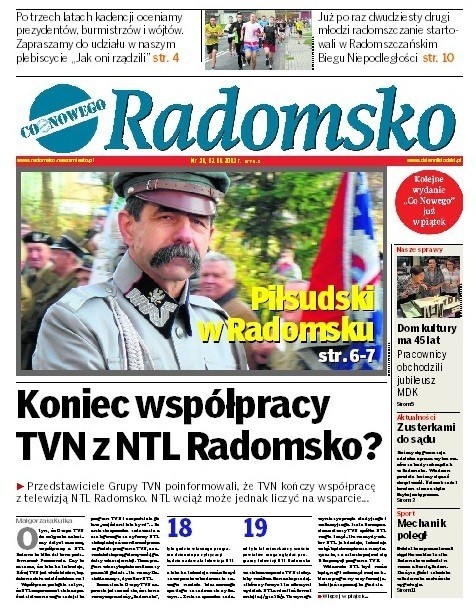 Tygodnik "Co Nowego" Radomsko: O tym przeczytasz w nowym numerze 12 listopada 2013?