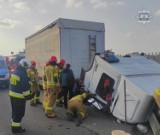 Wypadek na A4 w Katowicach. Zderzenie ciężarówki i osobówek wyglądało groźnie!