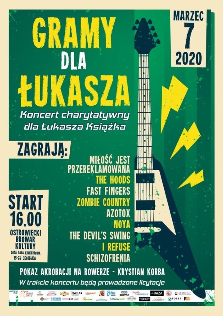 Wielki koncert charytatywny dla Łukasza Książka z Ostrowca. Przyjaciele zagrają dla niego w sobotę, 7 marca [WIDEO]
