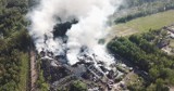 Gigantyczny pożar składowiska opon w Trzebini. Słup dymu i ognia widać było z wielu kilometrów