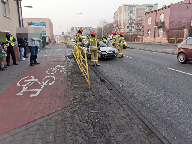 Wypadek na ulicy Okrzei we Włocławku