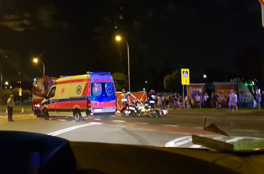Będzin: Wypadek motocyklisty pod Urzędem Miejskim. Mężczyzna był pijany, miał ponad 3. promile! 