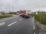 Wypadek pod Kramskiem. Droga wojewódzka była całkowicie zablokowana