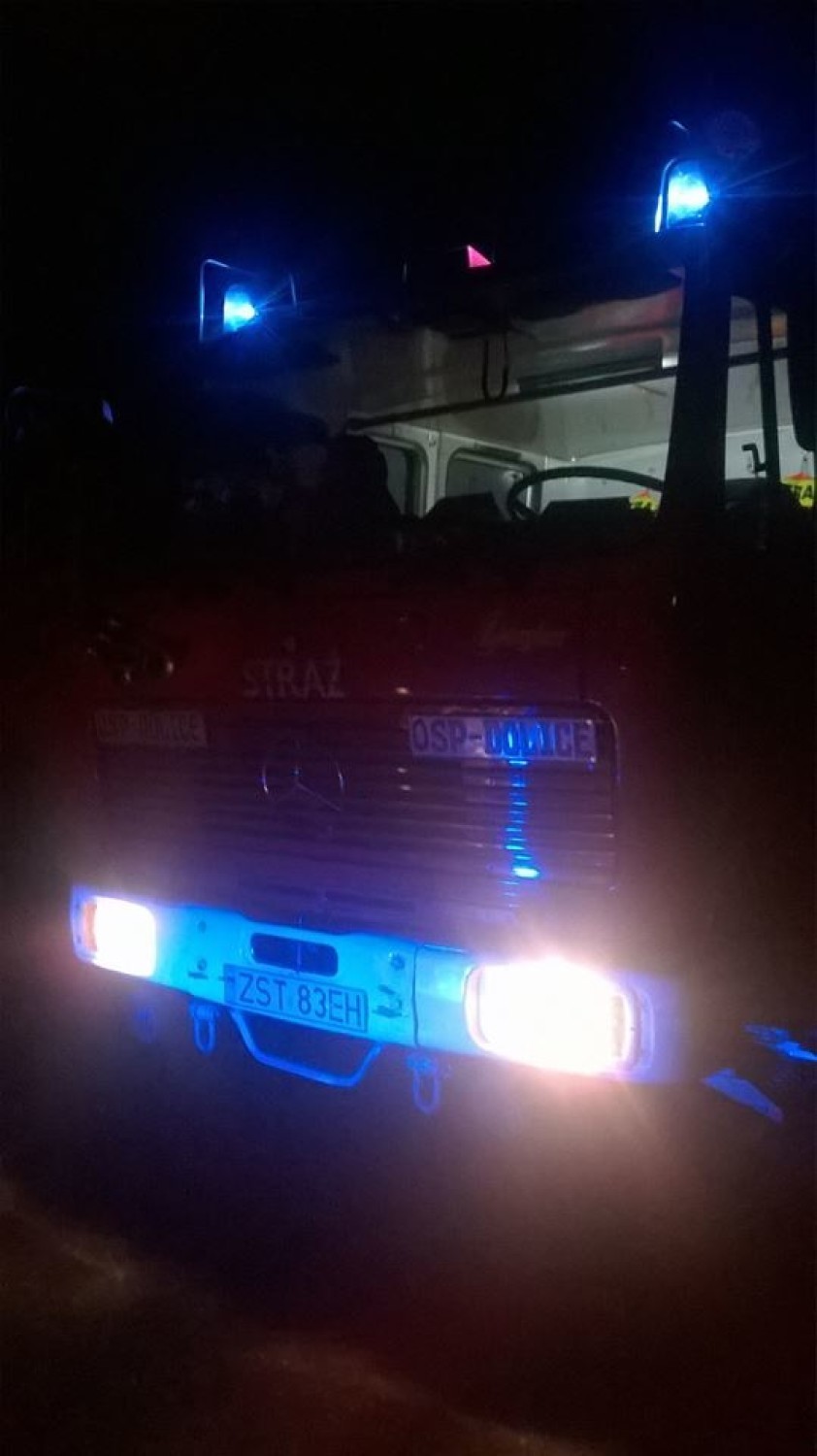 OSP Dolice: strażacy zastali samochód rozbity o drzewo