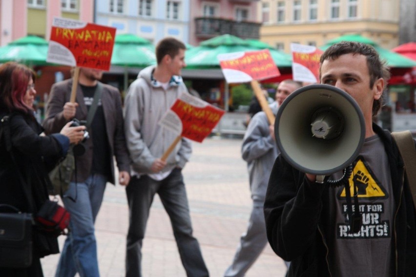 Sobotni protest przed galerią Trzebiatowskiego