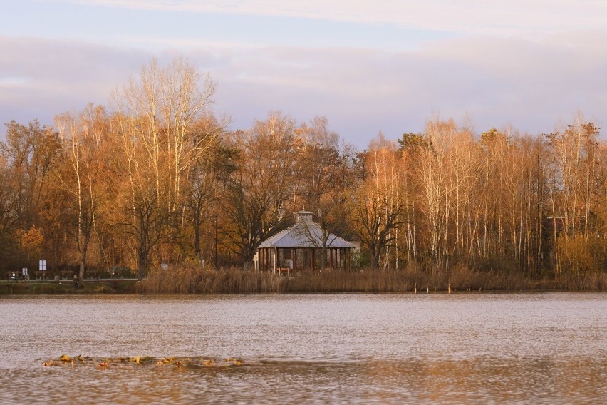 Basen w Kunicach jesienią