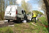 Wypadek w Bożance (gm. Trzebielino). Ciężako ranny kierowca został przetransportowany do szpitala