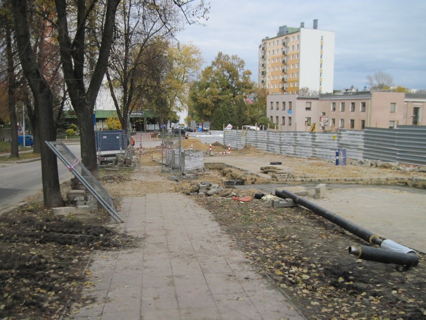 Rozkopany parking przy ul. Długosza