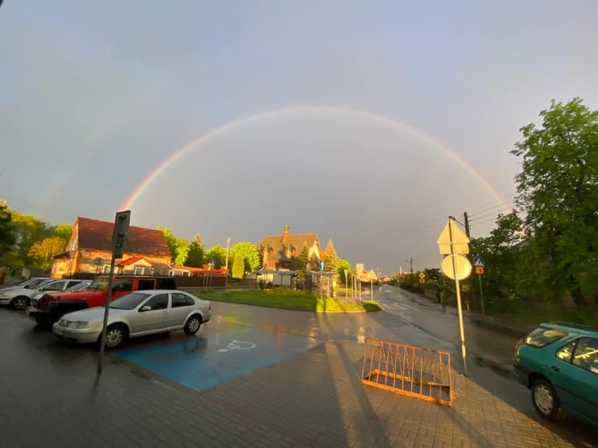 Tęcza nad Żaganiem, na osiedlu Moczyń