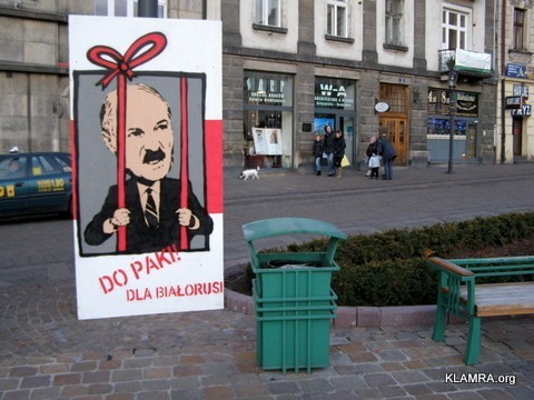 Malowidło, które prezentowane jest na krakowskich ulicach.