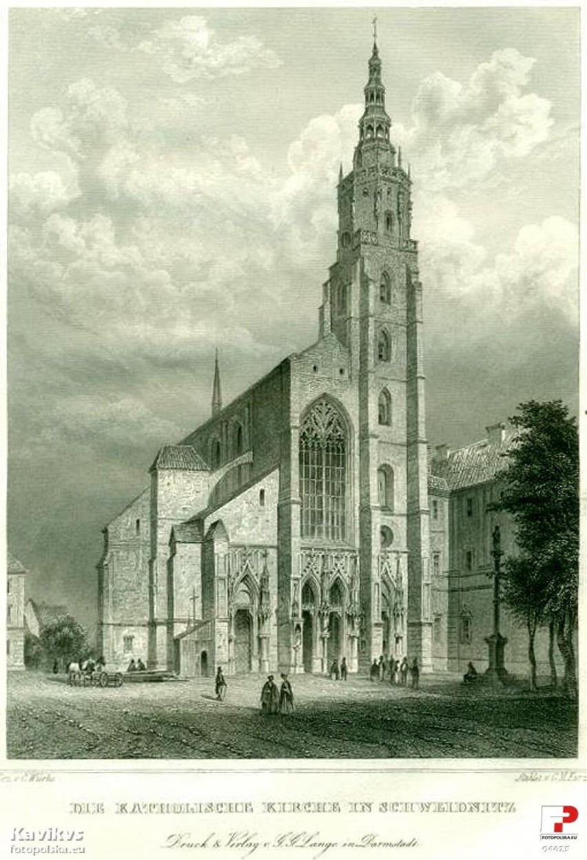 Katedra w Świdnicy na starych rycinach i zdjęciach