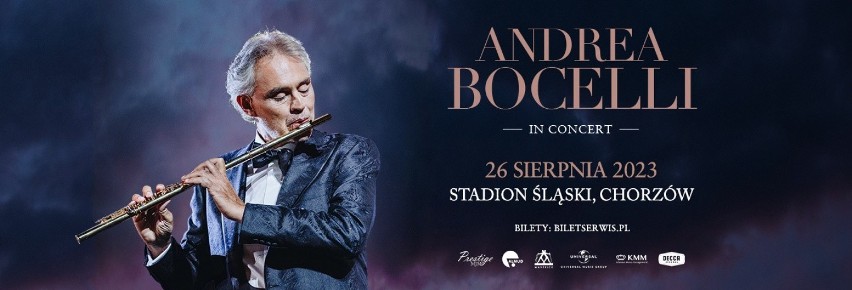Andrea Bocelli wystąpi na Stadionie Śląskim 26 sierpnia 2023...