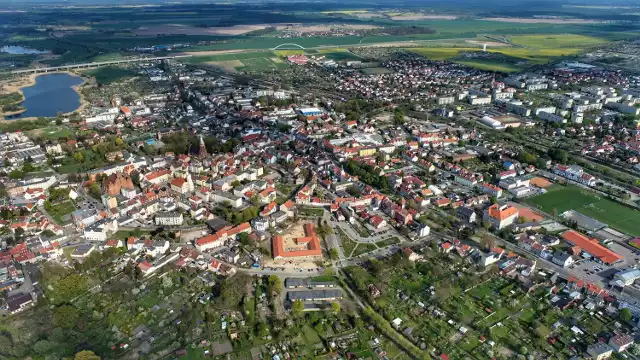 Świebodzin z lotu ptaka uwieczniony przez Grzegorza Walkowskiego.