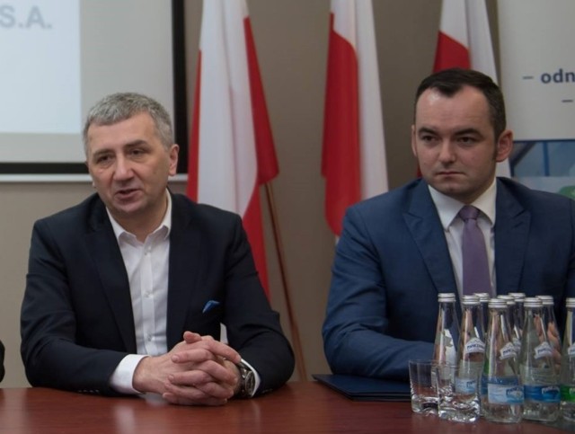 Paweł Kupczak (z prawej) i Wojciech Ignacok, prezes Geotermii Podhalańskie