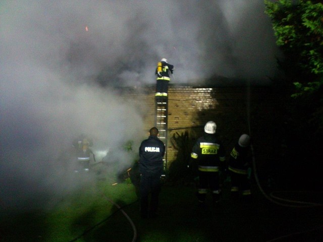 Pożar w Obiszowie gasiło kilka jednostek straży