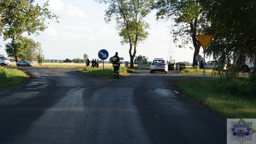 Wypadek w Służewie. 23-letni motocyklista trafił do szpitala