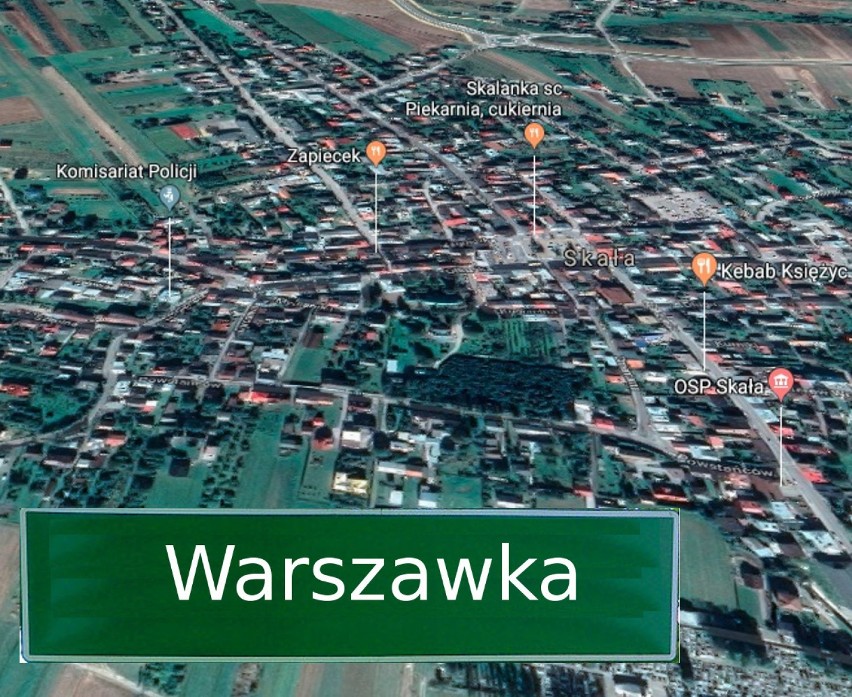 Warszawka - przysiółek w gminie Skała.