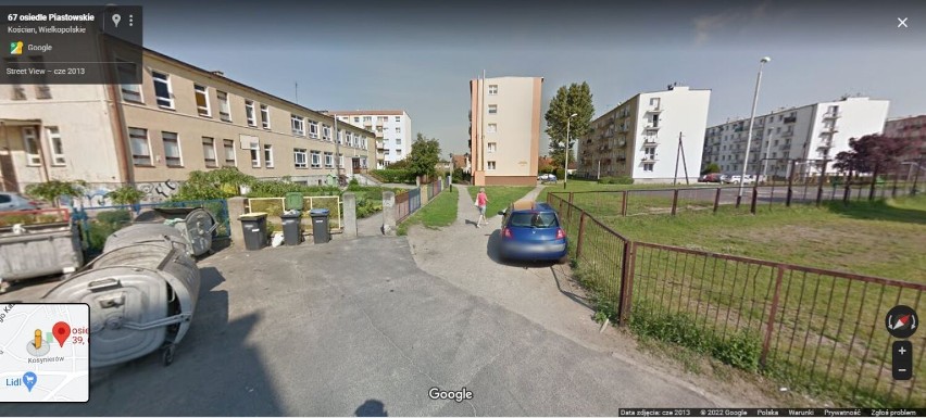 Kościan. Os. Piastowskie na zdjęciach Google Street View