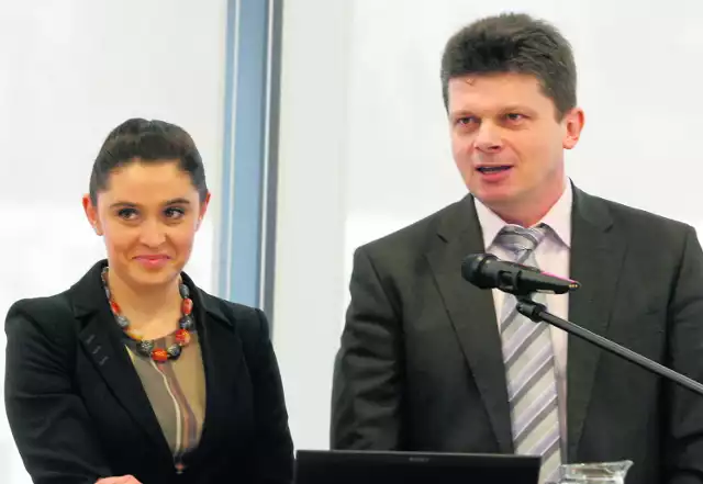 Mariusz Kolwas, prezes Towarzystwa Finansowego Silesia, oraz Agnieszka Skarboń, wiceprezes TFS