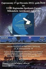 XVIII Regionalne Spotkanie Forum Miłośników Astronomii AstroCD w Dąbrowie Górniczej