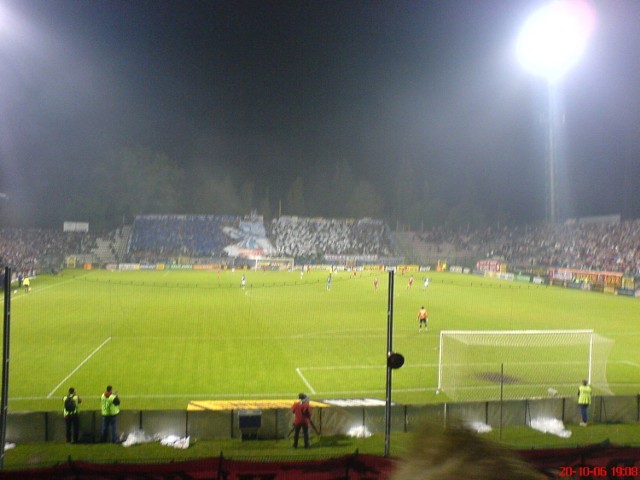 Widok ze stadionu Widzewa Łódź, mogącego pomieścić 10 tysięcy kibiców. Fot. Krzysztof Baraniak