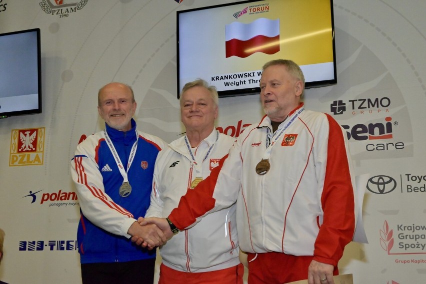 Toruń. Weterani lekkiej atletyki rywalizują o medale. Wacław Krankowski już ze złotem [zdjęcia]