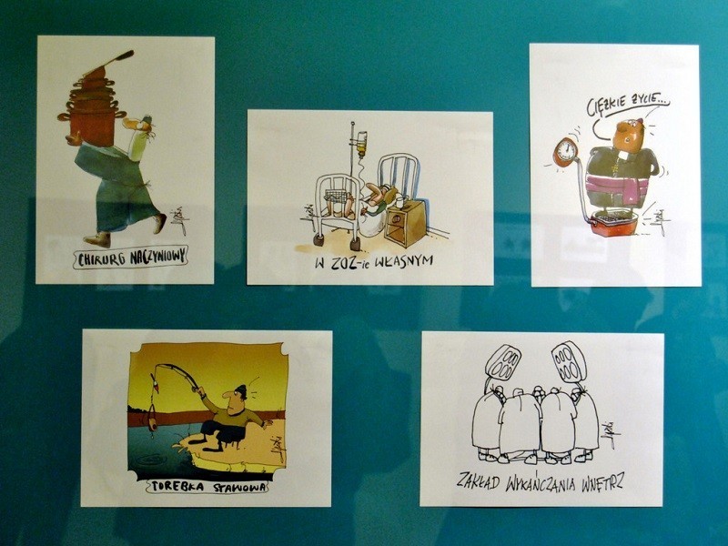 Wystawa rysunków Wiesława Lipeckiego w Poraju