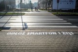 Napisy „Odłóż smartfon i żyj”  ostrzegają przy skrzyżowaniach w Lesznie [ZDJĘCIA]
