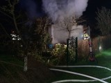 Pożar domku letniskowego na ogródkach działkowych w Jaśle