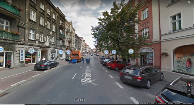 Śródmieście Kalisza w Google Street View