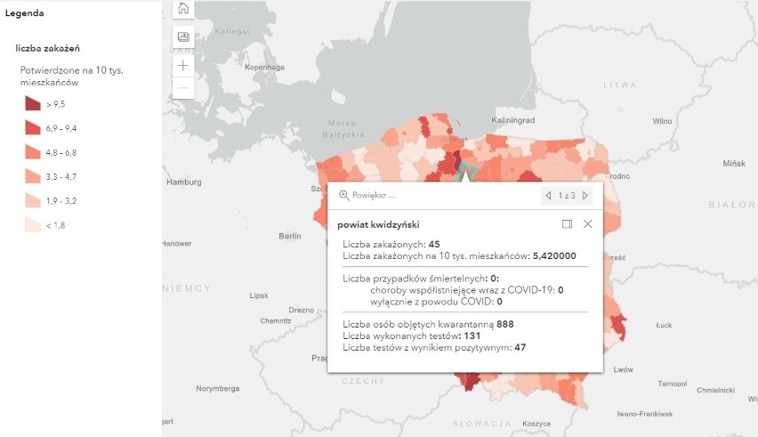 Aż 45 nowych zakażeń koronawirusem w powiecie kwidzyńskim, prawie 900 osób objętych kwarantanną. Przedstawiamy dzienny raport MZ