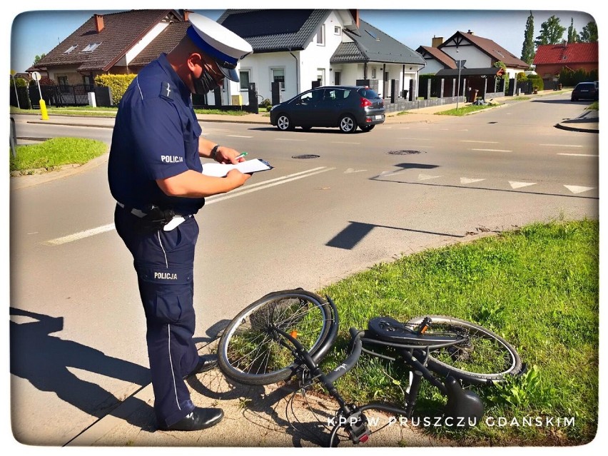 Dwa wypadki z udziałem rowerzystów w Pruszczu Gdańskim w jednym dniu. Poszkodowani w szpitalu!