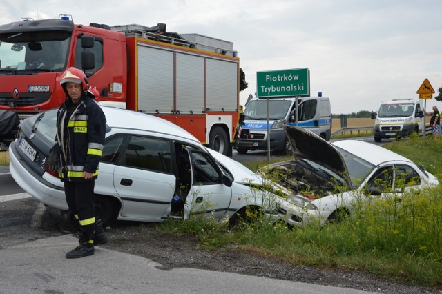 Wypadek na skrzyżowaniu DK91 (Krakowskie Przedmieście) i Moryca w Piotrkowie