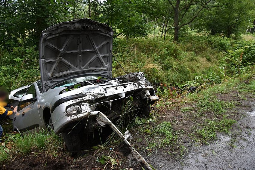 Wypadek przed Borównem koło Czarnego Boru