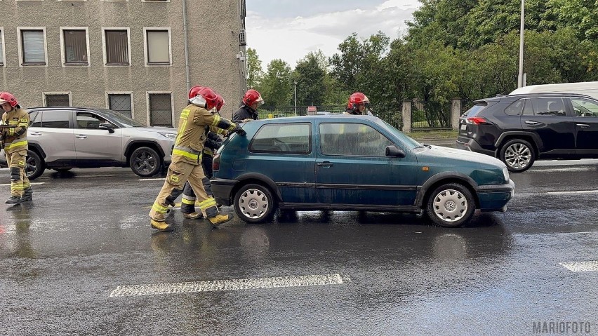 Pożar auta w Opolu.