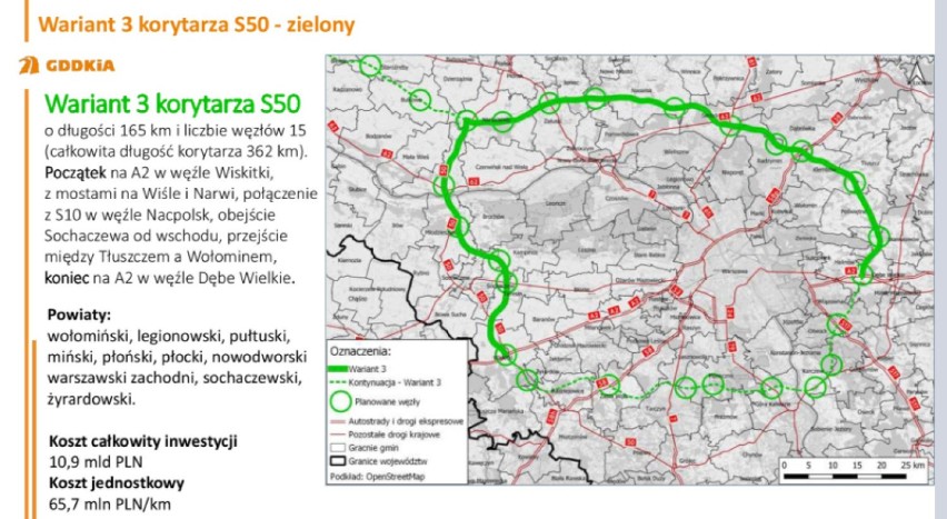 Nowa północna obwodnica Warszawy S50. Jak będzie wyglądał "ring Warszawski"? Poznaliśmy plany GDDKiA i terminy