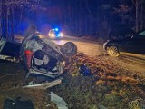 Wypadek we wsi Wąglany koło Opoczna. Kierowca BMW był nietrzeźwy. ZDJĘCIA