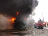 Pożar budynku dawnej wojewódzkiej straży pożarnej w Skierniewicach [Zdjęcia]