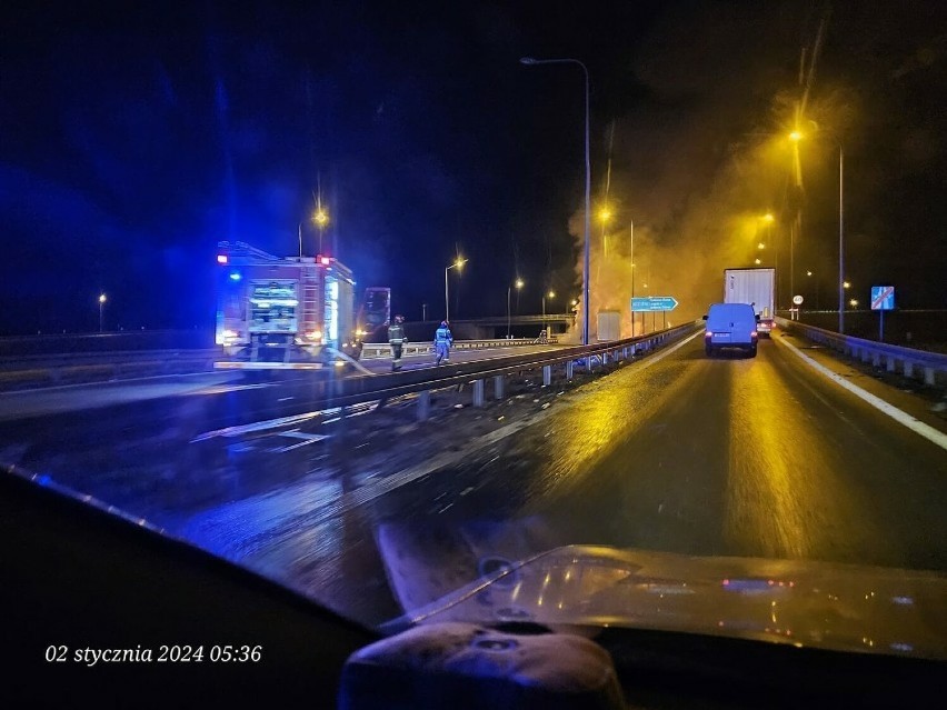Wypadek na autostradzie A4 koło Legnicy