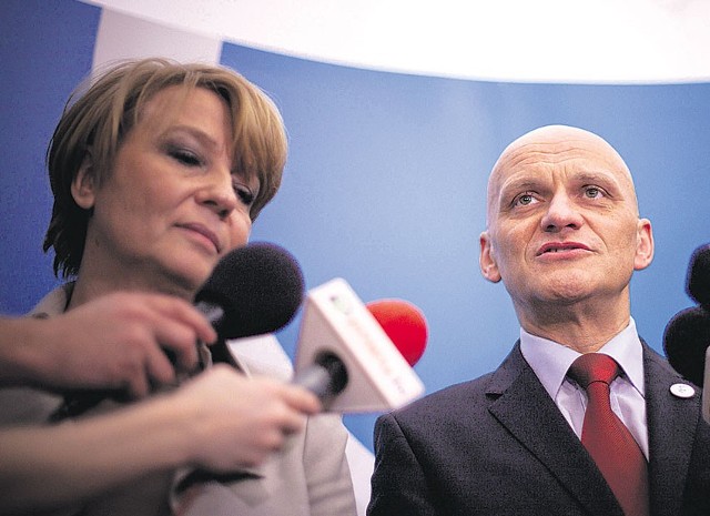 Wiceprezydent Stępień i prezydent Łodzi Hanna Zdanowska